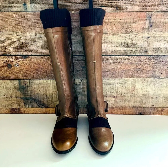 NWT Apepazza Zebu Leather Knit Boots - Picture 4 of 10